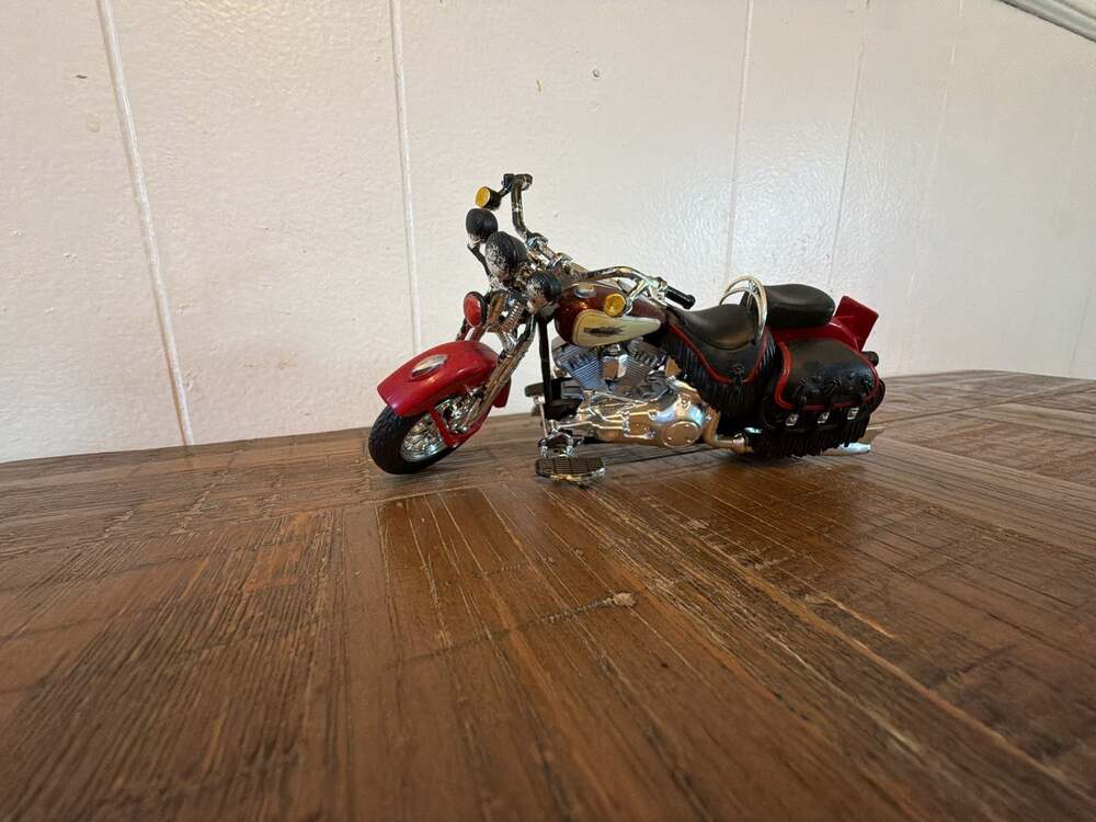 Vintage Buddy L Harley-Davidson 1997 Heritage Softail Springer Red/Tan Diecast